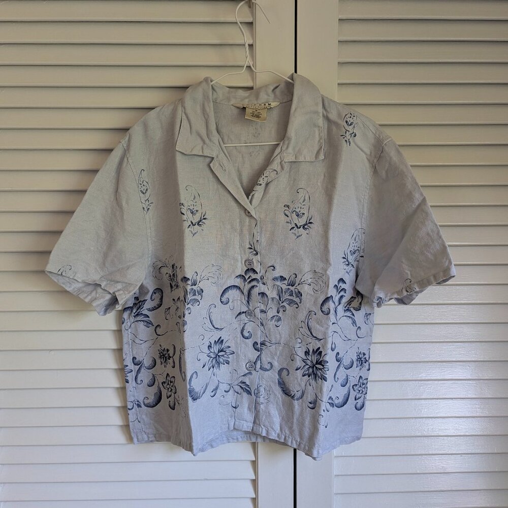 Blouse John Paul Richard Uniform Linen Medium
